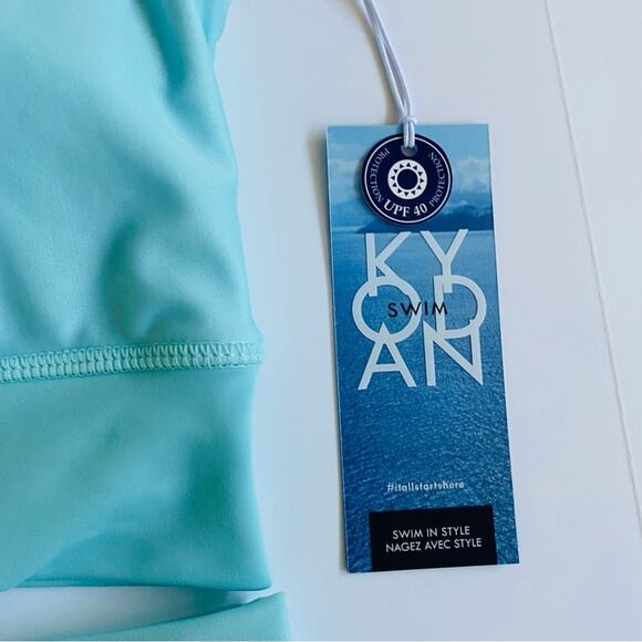 Kyodan | Longline Mock Neck Aqua Bikini NWT L - Picture 5 of 12